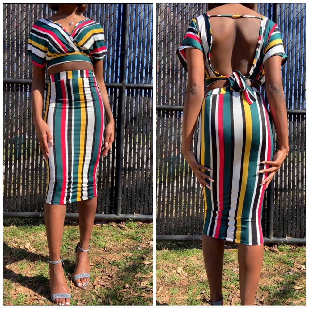 Color Two piece skirt and shirt